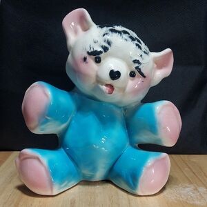Vintage Morton Pottery Teddy Bear Planter - 1950s
